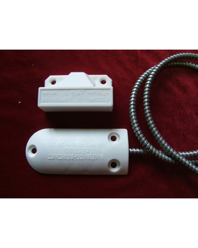 Датчик положения магнитогерконовый Магнито-Контакт ДПМ-3 исп. 06 (металлорукав из оцинкованной стали) в Кемерово Извещатели охранные Pintop.ru