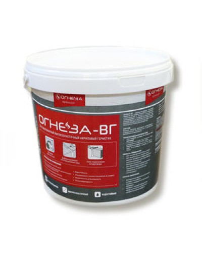 Герметик акриловый противопожарный Огнеза ОГНЕЗА-ВГ, ведро 3 кг., цвет белый в Кемерово Дополнительное оборудование пожаротушения Pintop.ru