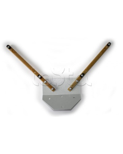 Узел с двумя стеклопластиковыми консолями для крепления двух блоковна плоскость заграждения, стены зданияили на другие электропроводные предметы Омега-микродизайн УКБ-22 в Кемерово Кронштейны и планки для извещателей Pintop.ru