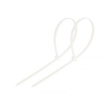 Стяжка нейлоновая неоткрывающаяся, безгалогенная (halogen free) 300x4мм, белая (100 шт)