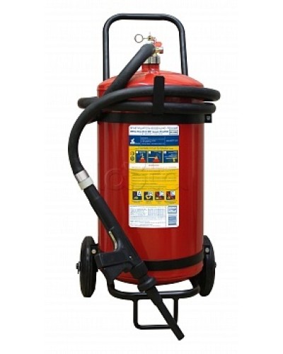 Огнетушитель ПОЖТЕХНИКА ОВП-40(з) МИГ летний (ФторПАВ) на съемн.тележке с перекр. стволом (баллон 50 л, ОТВ 40 л) в Кемерово Огнетушители Pintop.ru