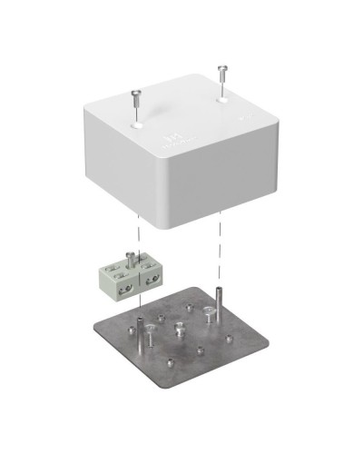 Коробка огн. разв. для каб-канала Е15-Е60 RAL9003 85х85х45 (44 шт/кор) Промрукав (40-0460-FR6.0-4-2-Р) в Кемерово Распределительные коробки Pintop.ru