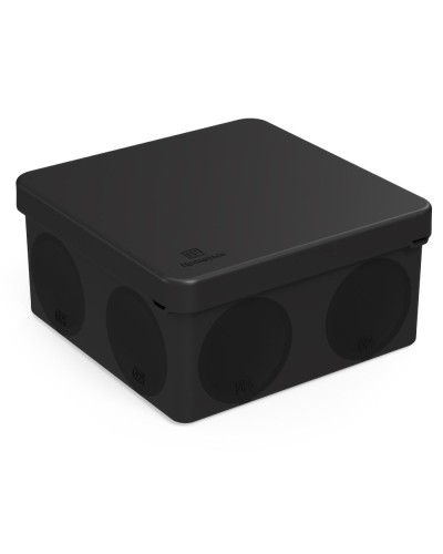 Коробка распред. 60-0300-9005м двухкомп. (HF) черная 100х100х50 (8шт/уп) Промрукав (60-0300-9005м) в Кемерово Распределительные коробки Pintop.ru