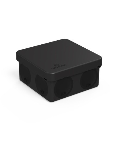 Коробка распред. 60-0210-9005м двухкомп. безгалогенная (HF) черная 80х80х40 (8шт/уп) Промрукав (60-0210-9005м) в Кемерово Распределительные коробки Pintop.ru