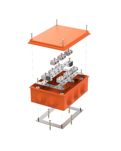 Коробка огнест. 200х150х75 (5 шт/кор) Промрукав (40-0320-FR6.0-4-18-Р) в Кемерово Распределительные коробки Pintop.ru