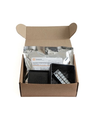 Коробка распред. двухкомп. (HF) 100х100х50 черная Промрукав (PR80.0179) в Кемерово Распределительные коробки Pintop.ru