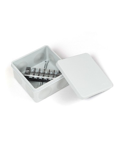 Коробка распред. двухкомп. (HF) 100х100х50 серая Промрукав (PR80.0172) в Кемерово Распределительные коробки Pintop.ru