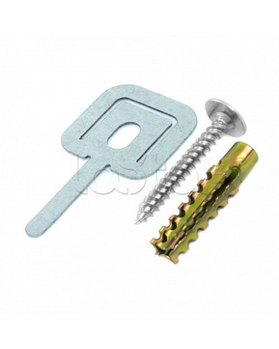 Комплекты для крепления ОКЛ с использованием самореза, дюбеля и хомута FR ПР-25 (100 шт) Промрукав (PR08.5200) в Кемерово Огнестойкие кабельные линии Pintop.ru