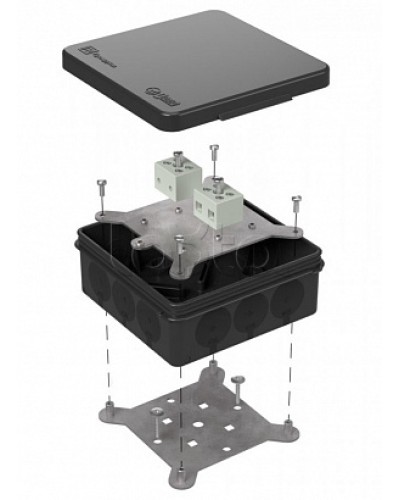 Коробка огнестойкая для о/п двухкомпонентная 60-0303-9005-FR6.0-4 Е15-Е120 100х100х40 Промрукав (60-0303-9005-FR6.0-4) в Кемерово Огнестойкие кабельные линии Pintop.ru