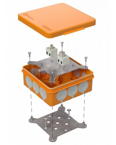 Коробка огнестойкая для о/п двухкомпонентная 60-0303-FR2.5-4 Е15-Е120 100х100х40 Промрукав (60-0303-FR2.5-4) в Кемерово Огнестойкие кабельные линии Pintop.ru