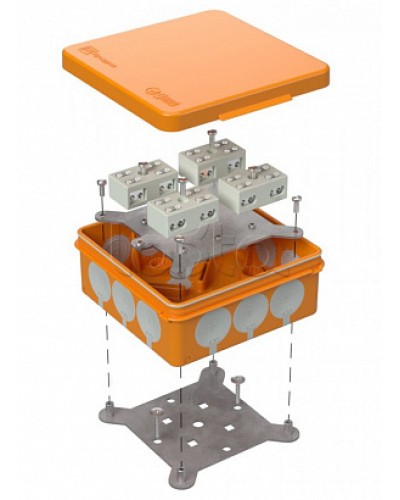 Коробка огнестойкая для о/п двухкомпонентная 60-0303-FR6.0-8 Е15-Е120 100х100х40 Промрукав (60-0303-FR6.0-8) в Кемерово Огнестойкие кабельные линии Pintop.ru