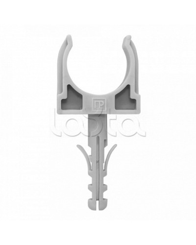 Крепеж-клипса с дюбелем серая д20 (100шт/1200шт уп/кор) Промрукав (PR13.0296) в Кемерово Держатели, клипсы, скобы Pintop.ru