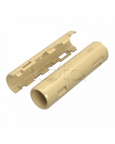 Муфта разборная d16 мм сосна (100шт/1200шт уп/кор) Промрукав (PR13.0425) в Кемерово Повороты, муфты, тройники Pintop.ru