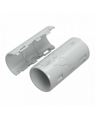 Муфта разборная d32 мм атмосферостойкая серая (36шт/360шт уп/кор) Промрукав (PR13.0412) в Кемерово Повороты, муфты, тройники Pintop.ru