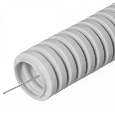 Труба гофрированная ПВХ тяжелая 750 Н серая с/з д16 (100м/5500м уп/пал) Промрукав (PR.0116410)