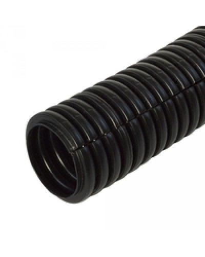 Труба гофрированная ПП лёгкая 350 Н безгалогенная (HF) разрезная черная д25 (50м/2600м уп/пал) Промрукав PR02.0065 в Кемерово Труба гофрированная Pintop.ru