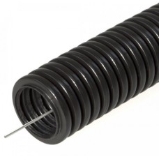 Труба гофрированная ПНД легкая 350 Н безгалогенная (HF) стойкая к ультрафиолету черная с/з д20 (50м/уп) Промрукав (PR02.0125)