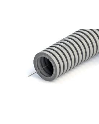 Труба гофрированная ПНД лёгкая 350 Н безгалогенная (HF) стойкая к ультрафиолету серая с/з д40 (15м/960м уп/пал) Промрукав PR02.0133 в Кемерово Труба гофрированная Pintop.ru