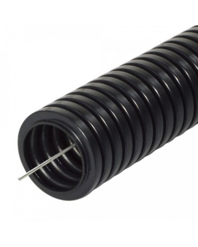 Труба гофрированная ПА безгалогенная (HF) стойкая к ультрафиолету черная с/з д25 (25м/уп) Промрукав (PR02.0262) в Кемерово Труба гофрированная Pintop.ru