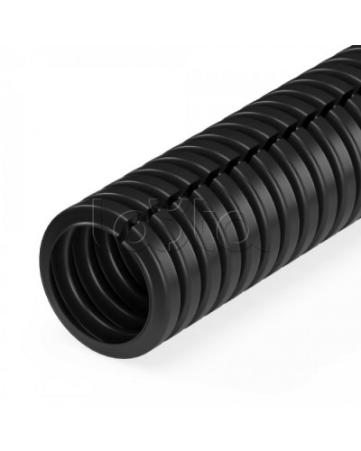 Труба гофр ПА негорючая (НГ) ст к ультраф разрезная черная dвн 7 мм, dнар 10 мм (10м/уп) Промрукав (PR02.0324) в Кемерово Труба гофрированная Pintop.ru