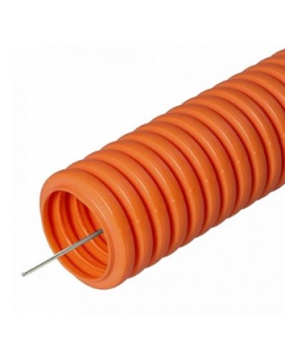 Труба гофрированная ПНД тяжёлая 750 Н безгалогенная (HF) оранжевая с/з д16 (100м/5500м уп/пал) Промрукав (PR.021641о) в Кемерово Труба гофрированная Pintop.ru