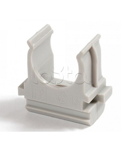 Крепеж-клипса для труб АБС-пластик в п/э д16 (100шт/2000шт уп/кор) Промрукав (PR.02616) в Кемерово Держатели, клипсы, скобы Pintop.ru