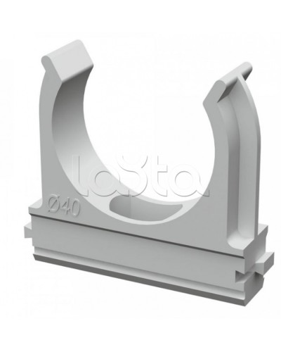 Крепеж-клипса для труб АБС-пластик в п/э д40 (15шт/300шт уп/кор) Промрукав (PR.02640) в Кемерово Держатели, клипсы, скобы Pintop.ru