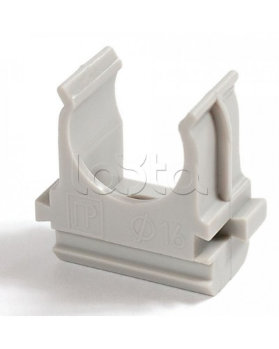 Крепеж-клипса для труб Полистирол д25 (10шт/500шт уп/кор) Промрукав (PR.02725м) в Кемерово Держатели, клипсы, скобы Pintop.ru