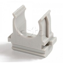 Крепеж-клипса для труб Полистирол д40 (10шт/300шт уп/кор) Промрукав (PR.02740м)