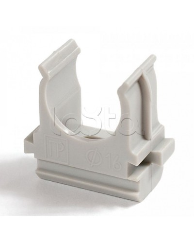 Крепеж-клипса для труб Полистирол д40 (10шт/300шт уп/кор) Промрукав (PR.02740м) в Кемерово Держатели, клипсы, скобы Pintop.ru