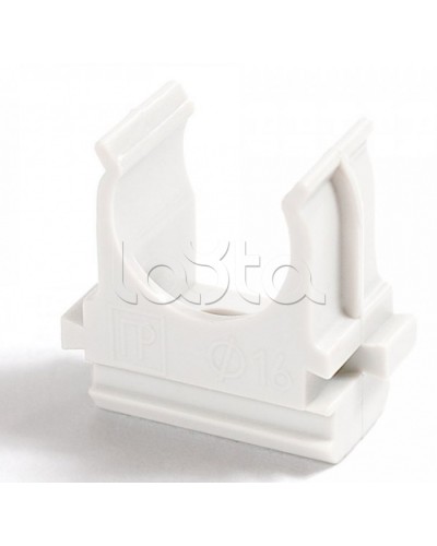 Крепёж-клипса для труб Полистирол белая д50 (10шт/200шт уп/кор) Промрукав (PR.02750б) в Кемерово Держатели, клипсы, скобы Pintop.ru