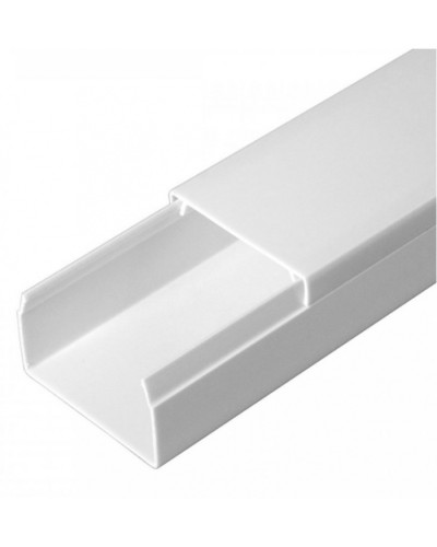 Кабель-канал белый 2-й замок в п/э 40х25 (24 м/уп) Промрукав (PR03.0053) в Кемерово Кабель-канал Pintop.ru