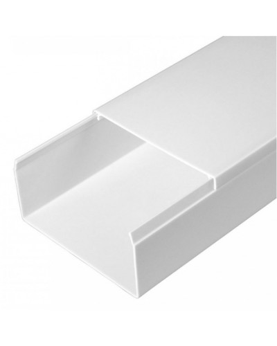 Кабель-канал белый 2-й замок в п/э 80х40 (12 м/уп) Промрукав (PR03.0057) в Кемерово Кабель-канал Pintop.ru