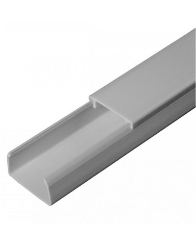 Кабель-канал серый RAL 7035 2-й замок в п/э 25х16 (80м/уп) Промрукав (PR03.0072) в Кемерово Кабель-канал Pintop.ru