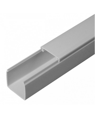 Кабель-канал серый RAL 7035 2-й замок в п/э 25х25 (48м/уп) Промрукав (PR03.0073) в Кемерово Кабель-канал Pintop.ru
