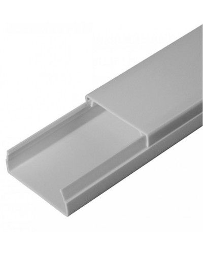 Кабель-канал серый RAL 7035 2-й замок в п/э 40х16 (56м/уп) Промрукав (PR03.0074) в Кемерово Кабель-канал Pintop.ru