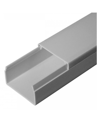 Кабель-канал серый RAL 7035 2-й замок в п/э 40х40 (60м/уп) Промрукав (PR03.0076) в Кемерово Кабель-канал Pintop.ru