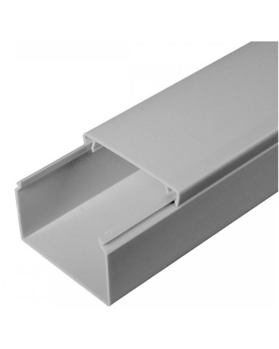 Кабель-канал серый RAL 7035 2-й замок в п/э 60х40 (40м/уп) Промрукав (PR03.0077) в Кемерово Кабель-канал Pintop.ru