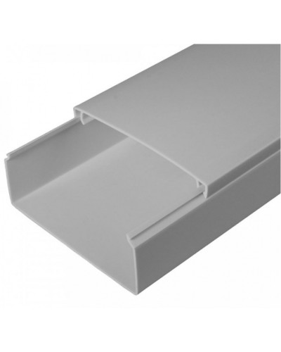 Кабель-канал серый RAL 7035 2-й замок в п/э 100х40 (24м/уп) Промрукав (PR03.0081) в Кемерово Кабель-канал Pintop.ru