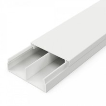 Кабель-канал белый 2-й замок в п/э 30х10 мм с перегородкой (110 м/уп) Промрукав PR03.0239