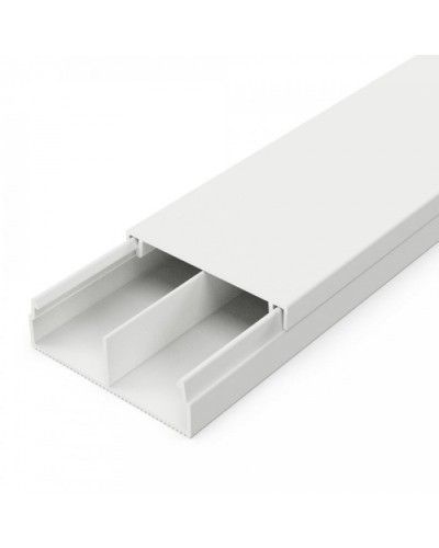 Кабель-канал белый 2-й замок в п/э 30х10 мм с перегородкой (110 м/уп) Промрукав PR03.0239 в Кемерово Кабель-канал Pintop.ru