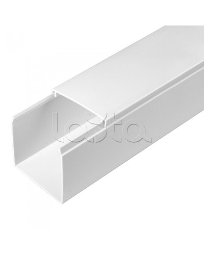 Кабель-канал белый 2-й замок в п/э 60х60 (24м/уп) Промрукав PR.0325213 в Кемерово Кабель-канал Pintop.ru