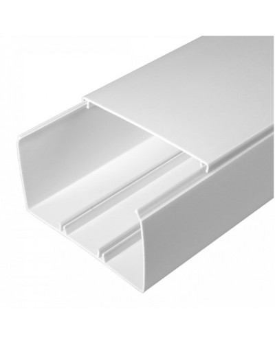 Кабель-канал белый 2-й замок в г/к 100х60 (16м/уп) Промрукав (PR.0610060) в Кемерово Кабель-канал Pintop.ru