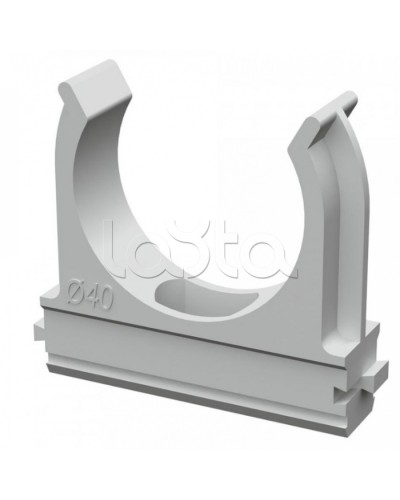 Крепеж-клипса для труб АБС-пластик в карт д40 (30шт/300шт уп/кор) Промрукав (PR.0640) в Кемерово Держатели, клипсы, скобы Pintop.ru