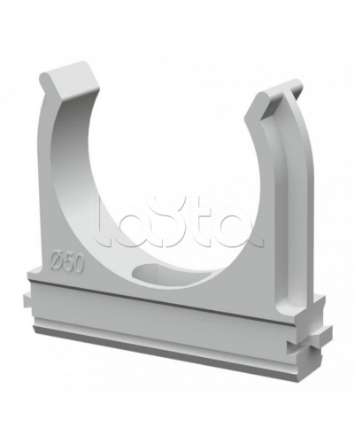 Крепеж-клипса для труб АБС-пластик в карт д50 (20шт/200шт уп/кор) Промрукав (PR.0650) в Кемерово Держатели, клипсы, скобы Pintop.ru