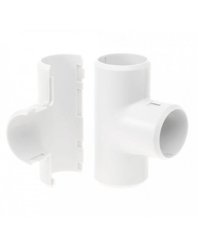 Тройник разборный белый д20 (50шт/600шт уп/кор) Промрукав (PR.07320б) в Кемерово Повороты, муфты, тройники Pintop.ru