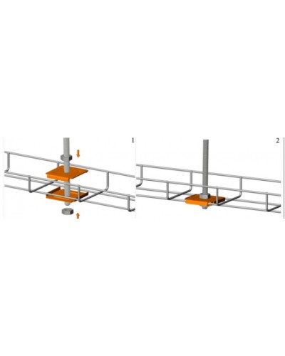 Фиксатор для подвеса проволочного лотка на шпильке Промрукав (PR08.5214) в Кемерово Аксессуары для лотков Pintop.ru