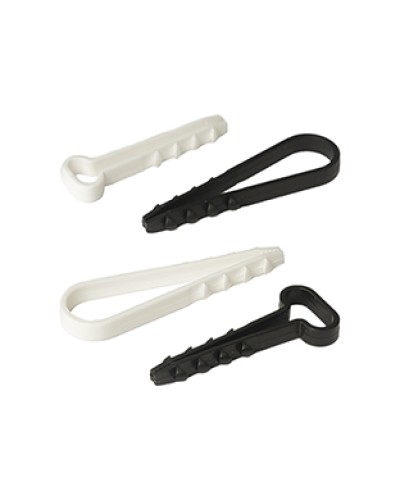 Дюбель-хомут для плоского кабеля 6-14 мм белый (10шт) Промрукав (PR08.6965) в Кемерово Крепеж: Дюбели, шурупы, саморезы Pintop.ru