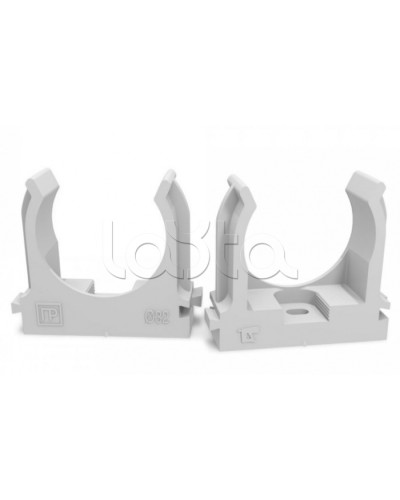 Крепеж-клипса для труб для монтажного пистолета серая в п/э д32 (25шт/500шт уп/кор) Промрукав (PR13.0122) в Кемерово Держатели, клипсы, скобы Pintop.ru