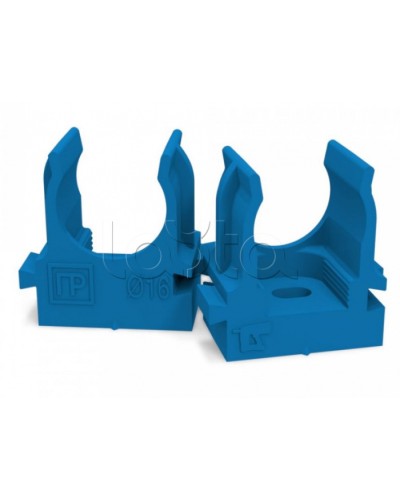 Крепеж-клипса для труб для монтажного пистолета синяя д16 (100шт/1100шт уп/кор) Промрукав (PR13.0143) в Кемерово Держатели, клипсы, скобы Pintop.ru